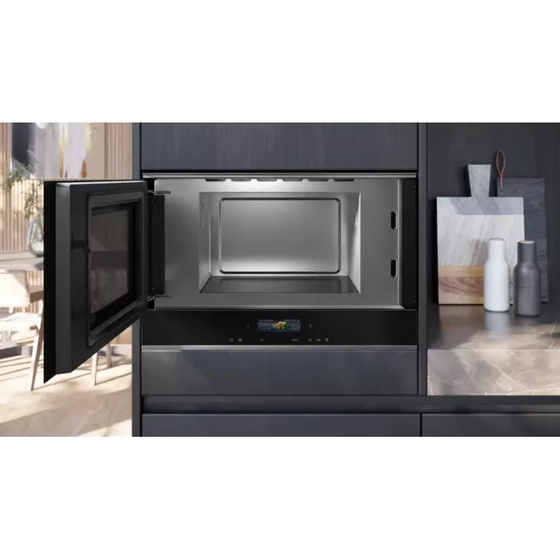 Siemens iQ700 BF722L1B1 mikrolaineahi Must Solo mikrolaineahi Sisseehitatav 21 L 900 W