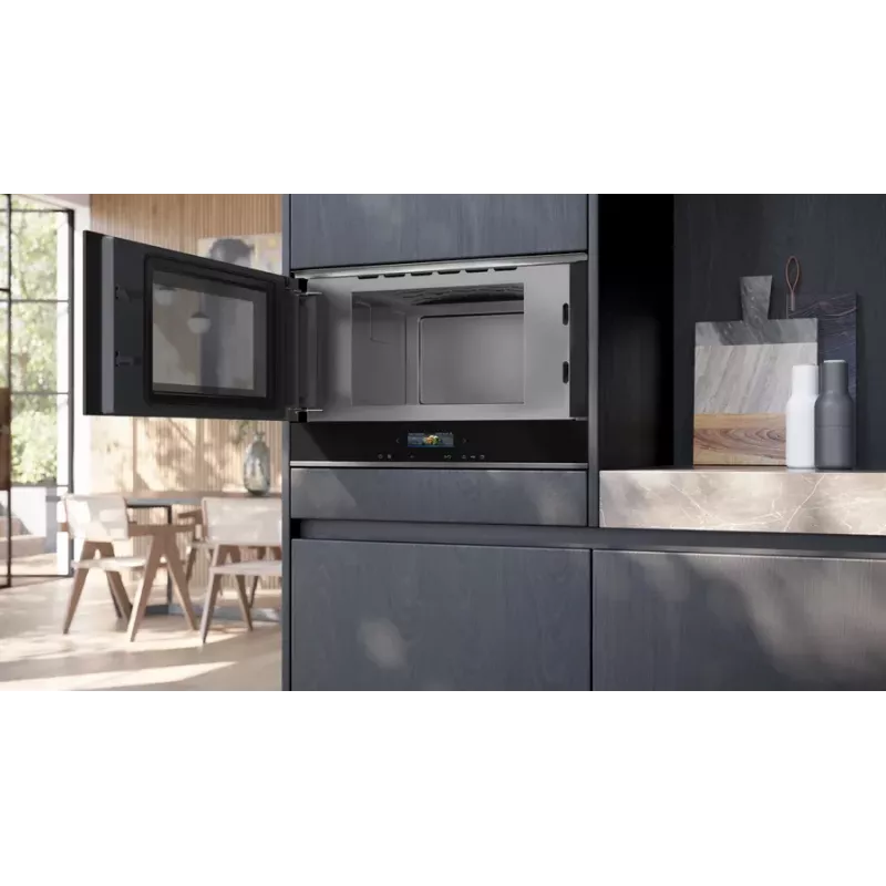 Siemens iQ700 BF722L1B1 mikrolaineahi Must Solo mikrolaineahi Sisseehitatav 21 L 900 W