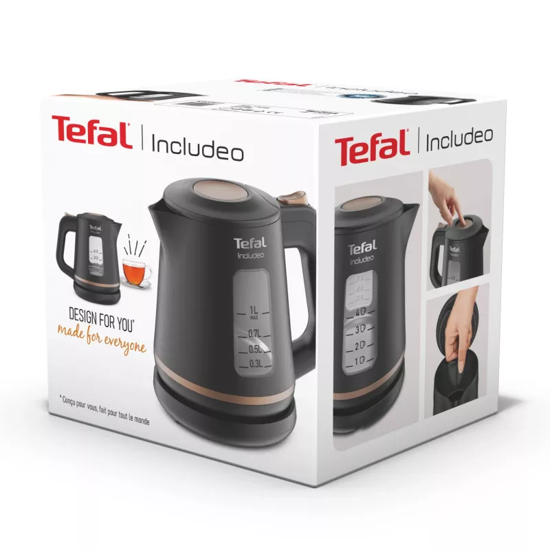 Tefal Includeo KI5338 elektriline veekeetja 1 L 2400 W Must