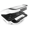 Võileivaküpsetaja Tefal SW7011 — 850 W, roostevaba teras ja valge, kompaktne 238×276×98 mm