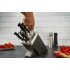 Nugade/söögiriistade komplekt ZWILLING 35148-507-0 — 7-osaline komplekt kokanugade, leivanoa, koorimisnoa, köögikääride ja halli plokiga