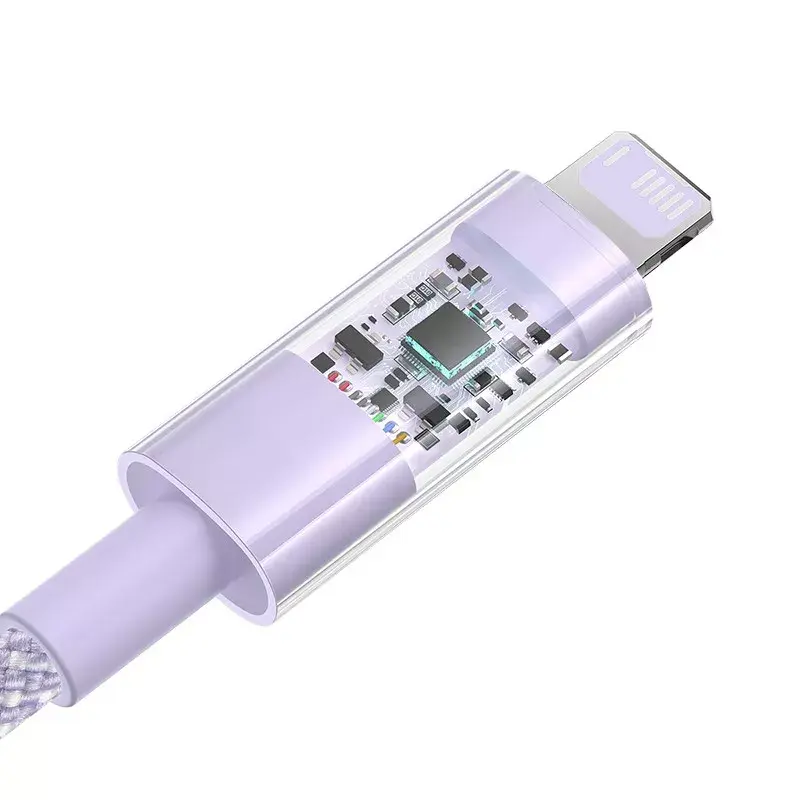 USB-laadimiskaabel Baseus Gem P10373003511-01 — 2 m, 2,4 A, USB-A to Lightning, lilla