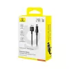USB laadimiskaabel Baseus Gem P10373003111-00, 1 m, 2,4 A, nailonümbris, Lightning, USB-A, must