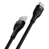USB A - USB-C kaabel Baseus Flash 2 1 m 100 W must, USB PD, 480 Mbit/s, nailon