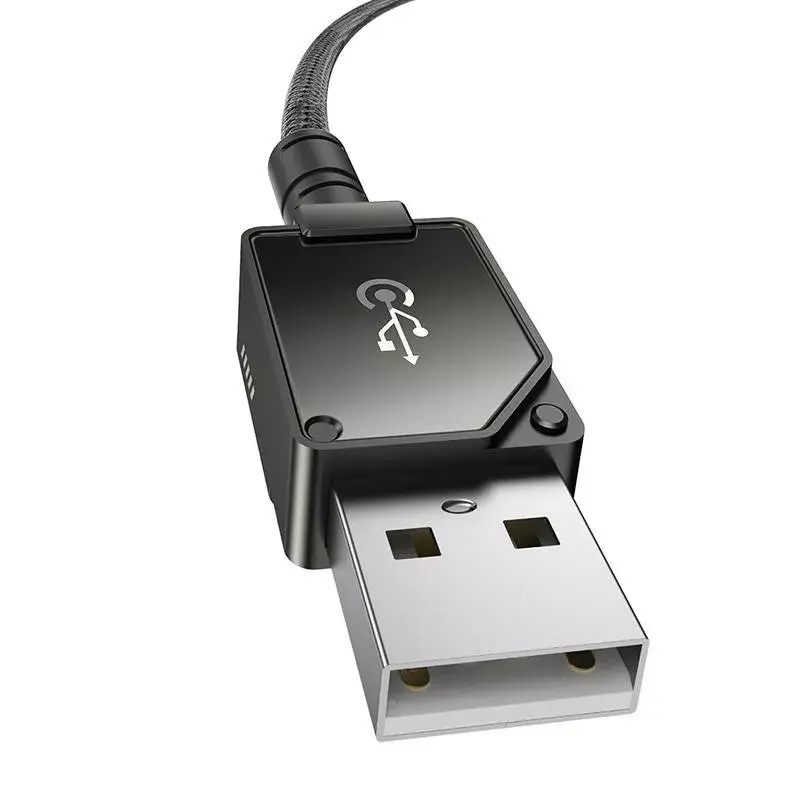 USB-A to Lightning kaabel Baseus P10355802111-00 — 1 m, 5V/2.4A, USB PD, aramiidkiud, must