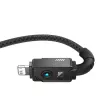 USB-A to Lightning kaabel Baseus P10355802111-00 — 1 m, 5V/2.4A, USB PD, aramiidkiud, must