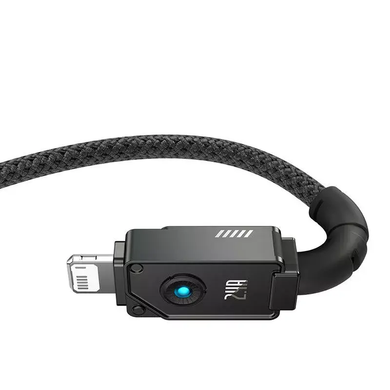 USB-A to Lightning kaabel Baseus P10355802111-00 — 1 m, 5V/2.4A, USB PD, aramiidkiud, must