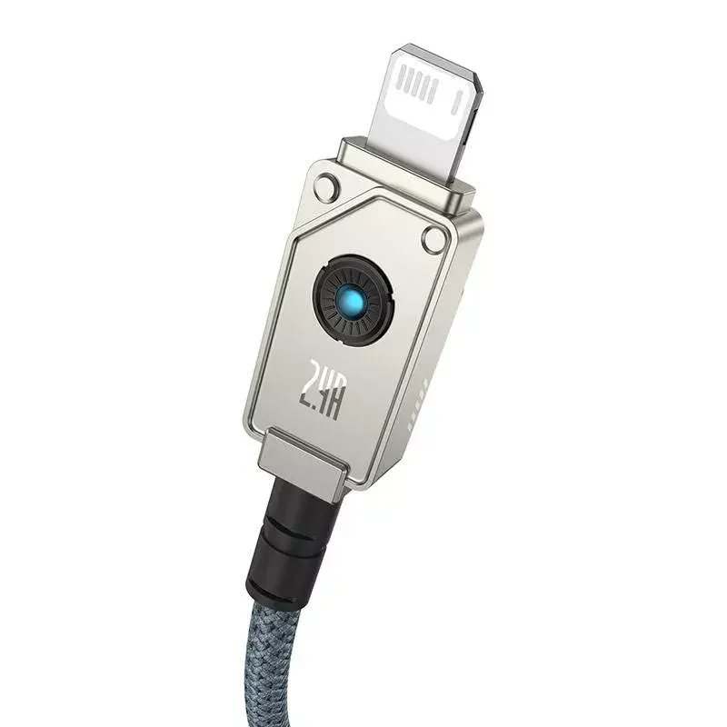 USB-A–Lightning kaabel Baseus 1 m 5 V 2,4 A valge, USB PD, 480 Mbps