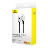 USB-A–Lightning kaabel Baseus 1 m 5 V 2,4 A valge, USB PD, 480 Mbps