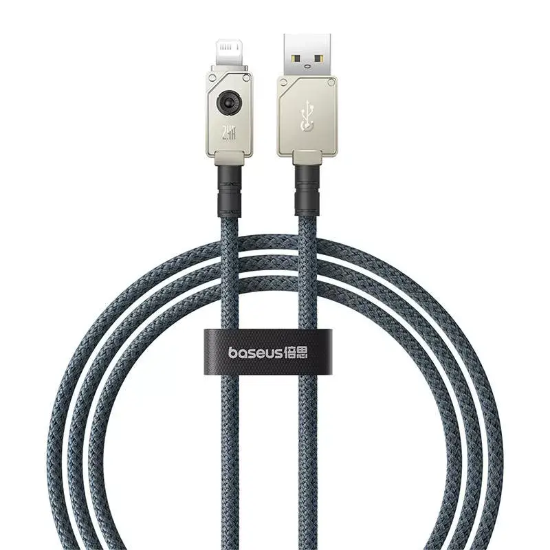 USB-A–Lightning kaabel Baseus 1 m 5 V 2,4 A valge, USB PD, 480 Mbps