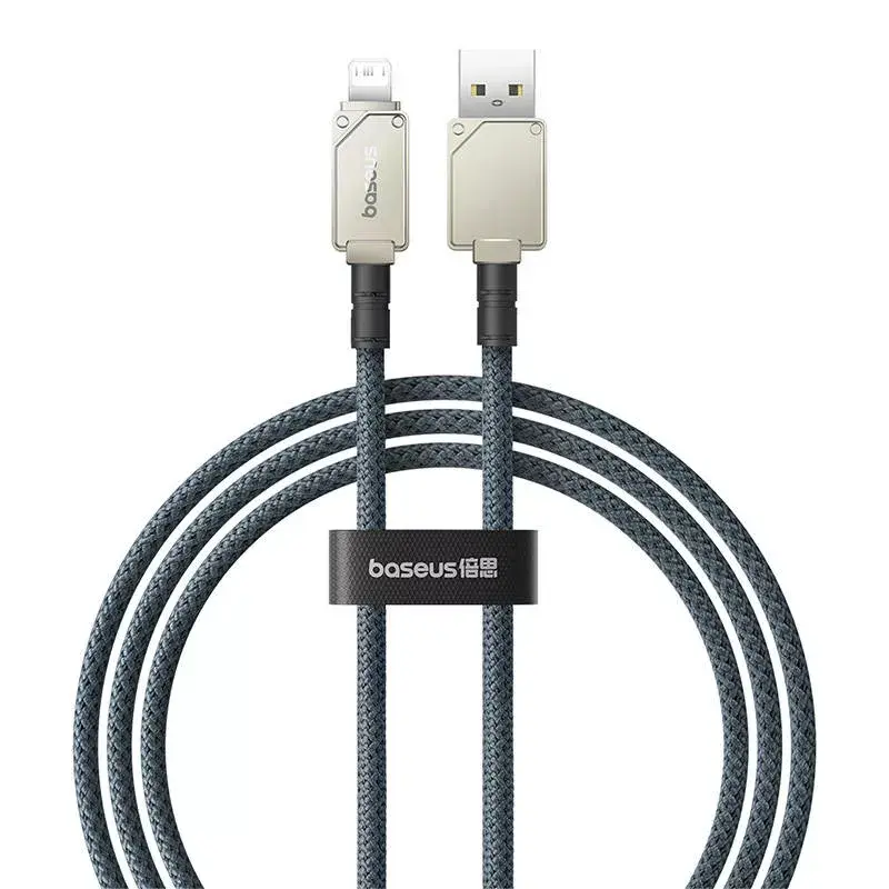 USB-A–Lightning kaabel Baseus 1 m 5 V 2,4 A valge, USB PD, 480 Mbps