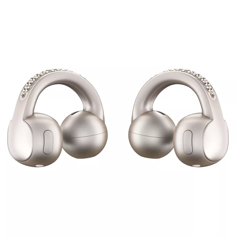 Peakomplekt Motorola Moto Buds Loop Bluetooth kõrvaklambriga binauraalne, Dolby Atmos, Bluetooth 5.0, ANC, 8 h taasesitus, laadimisümbris 520 mAh, beež