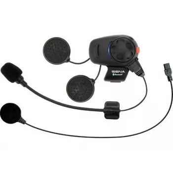 Mootorratta Bluetooth-sidesüsteem Sena SMH5-10 — kiivrikommunikaator juhi ja kaassõitja vaheliseks suhtluseks ning telefoniga ühendumiseks