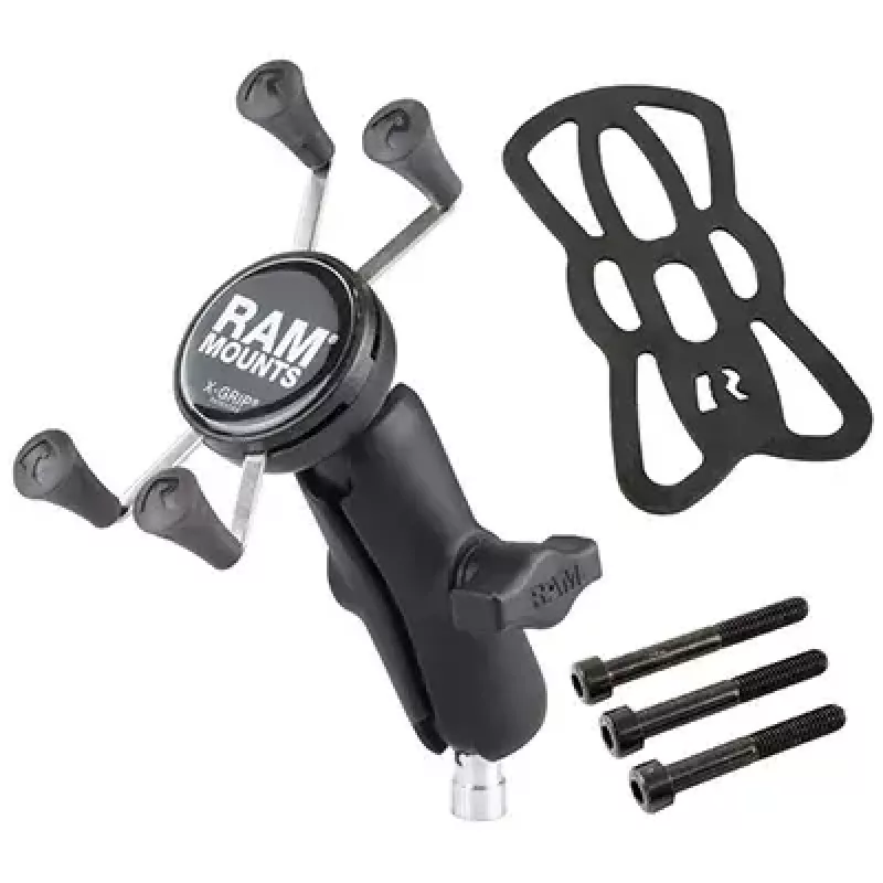 RAM Mounts X-Grip telefonialus mootorratta lenkstangiklambrile must