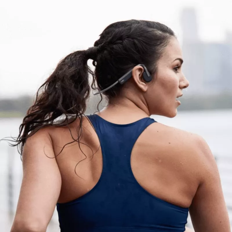 SHOKZ OpenMove kõrvaklapid, juhtmevabad, kaelarihmaga, sportlikud, Bluetooth, hallid