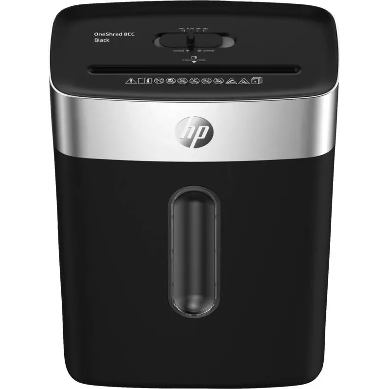 HP OneShred 8CC paberipurustaja Ristlõikega purustamine 68 dB 22 cm Must
