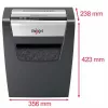 Paberihundi REXEL Momentum X410 — osakeste lõikus P-4, 4 x 28 mm, 10-leheline mahutavus, 23 l korv, ummistusvastane süsteem