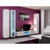 Vitriinkapp Cama Meble VIGO 180 seinale paigaldatav klaasvitriin 1800×400×300 mm valge/valge läige