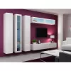 Vitriinkapp Cama Meble VIGO 180 seinale paigaldatav klaasvitriin 1800×400×300 mm valge/valge läige