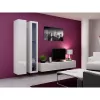 Vitriinkapp Cama Meble VIGO 180 seinale paigaldatav klaasvitriin 1800×400×300 mm valge/valge läige