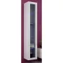 Vitriinkapp Cama Meble VIGO 180 seinale paigaldatav klaasvitriin 1800×400×300 mm valge/valge läige