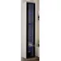Vitriinkapp cama meble VIGO 180 seinale kinnitatav klaasvitriin 1800×400×300 mm valge/must läige