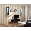 Vitriinkapp cama meble VIGO 90 — seinale paigaldatav klaaskapp 90×350×320 mm valge/must läige