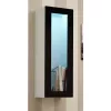 Vitriinkapp cama meble VIGO 90 — seinale paigaldatav klaaskapp 90×350×320 mm valge/must läige