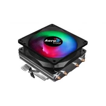 CPU jahuti AEROCOOL Air Frost 4 — 4 soojustoru, 90 mm ventilaator, TDP 125 W, alumiiniumribid, must