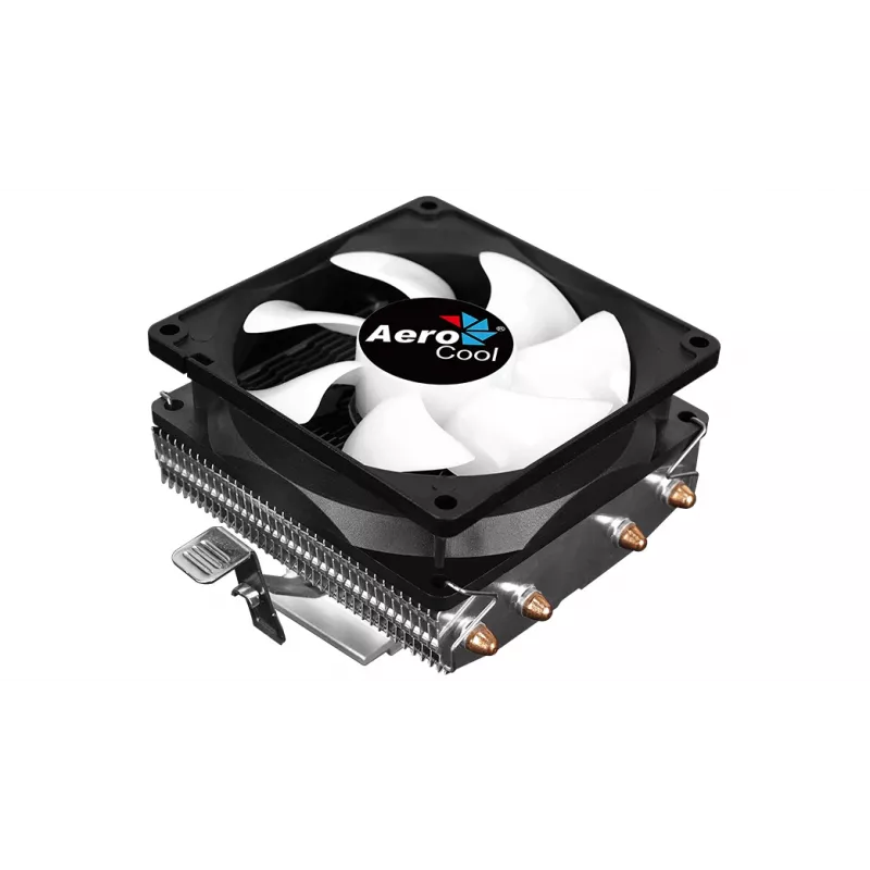 CPU jahuti AEROCOOL Air Frost 4 — 4 soojustoru, 90 mm ventilaator, TDP 125 W, alumiiniumribid, must