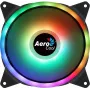 Aerocool DUO14 PC ventilaator 14cm ARGB LED kahekordne rõngas vibratsioonivastane 6 kontaktiga must