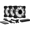 Aerocool MIRAGE12PRO Komplekt 3x Ventilaator PC 12cm ARGB 6 Pin Hub Vaikne Must