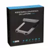 Sülearvuti jahutusalus IBOX NC06 kuni 17,3-tollistele – alumiinium, reguleeritav kõrgus, 4 USB-porti, vaiksed ventilaatorid