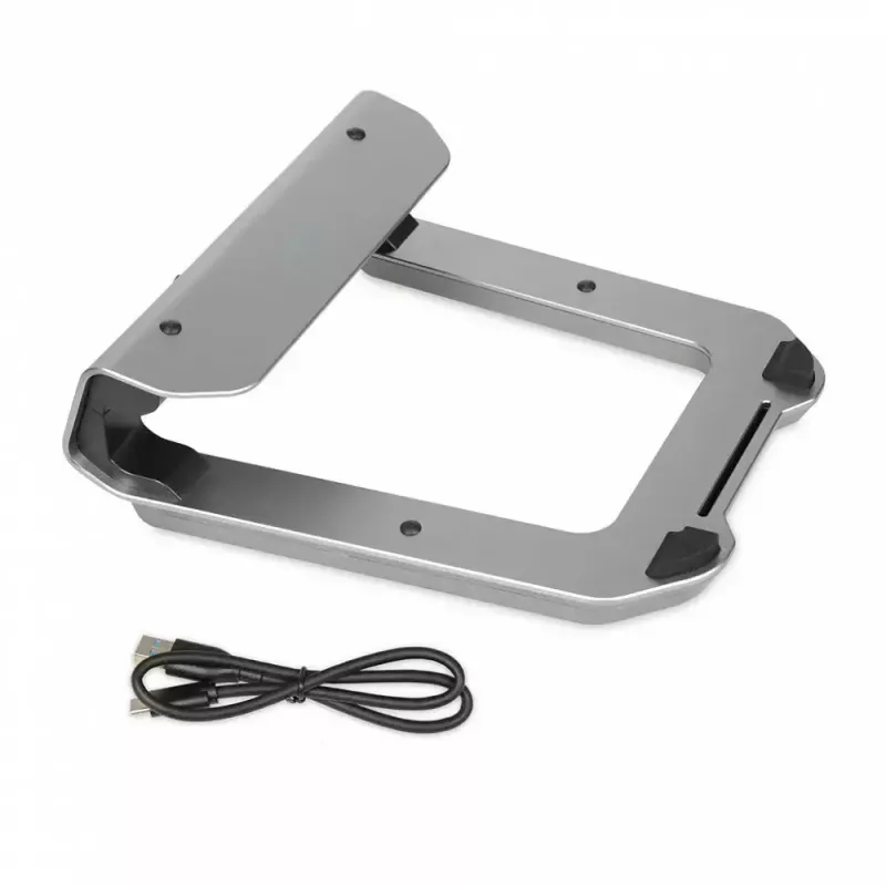 Sülearvuti jahutusalus IBOX NC06 kuni 17,3-tollistele – alumiinium, reguleeritav kõrgus, 4 USB-porti, vaiksed ventilaatorid