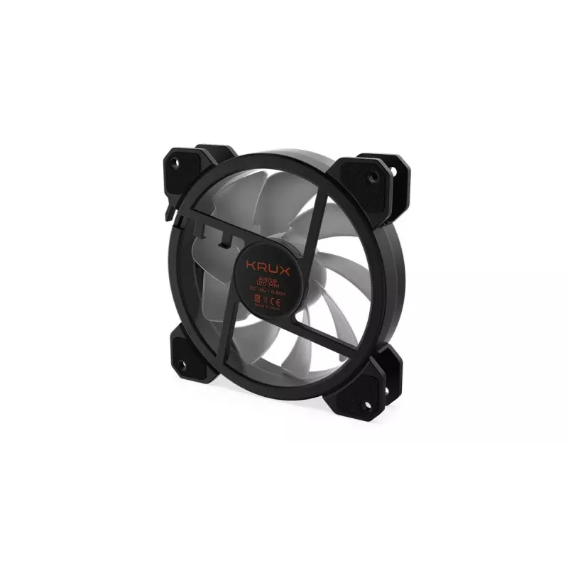Korpuse ventilaator KRUX KRX0067 120mm ARGB LUNAR 120, 1200 p/min, hüdrauliline laager, 12 V, 5 V LED, 3-kontaktiline pistik, vibratsioonivastane