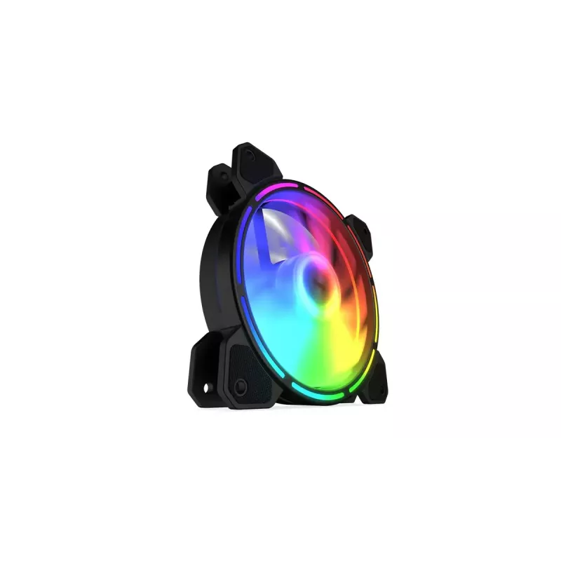 Korpuse ventilaator KRUX KRX0067 120mm ARGB LUNAR 120, 1200 p/min, hüdrauliline laager, 12 V, 5 V LED, 3-kontaktiline pistik, vibratsioonivastane