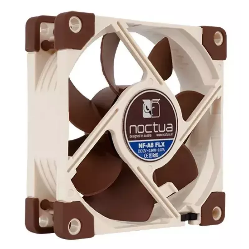 Korpusventilaator Noctua NF-A8 FLX 80 mm, 12 V, 2000 RPM, 50.4 m³/h, 0.84 W, 25 mm kõrgus