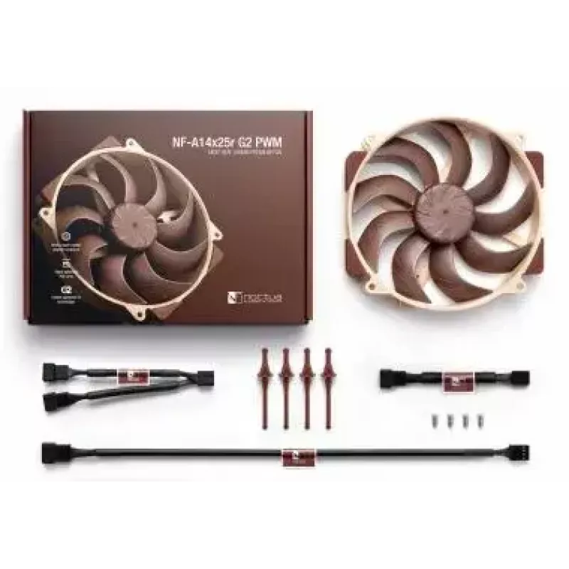 Korpuse ventilaator Noctua NF-A14x25r G2 PWM 140 mm, 1250–1500 p/min, 155,6 m³/h, 19,7–24,8 dB, 12 V, 4 kontakti
