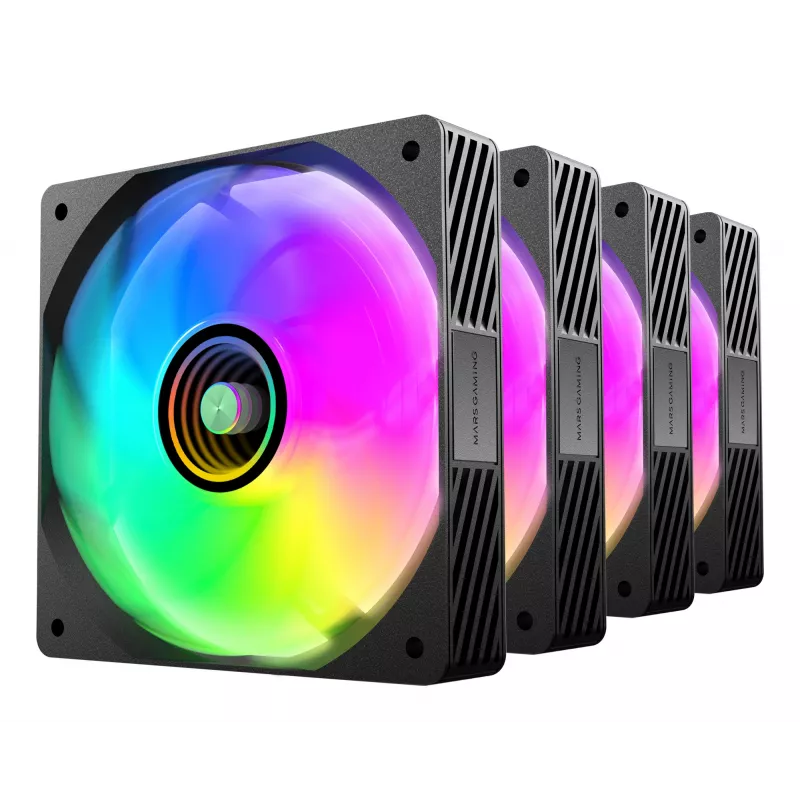 Mars Gaming MFSI4KIT arvuti jahutussüsteem Arvutikorpuse ventilaator 12 cm Must