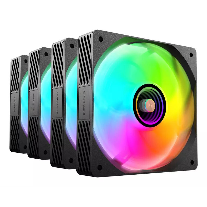 Mars Gaming MFSI4KIT arvuti jahutussüsteem Arvutikorpuse ventilaator 12 cm Must