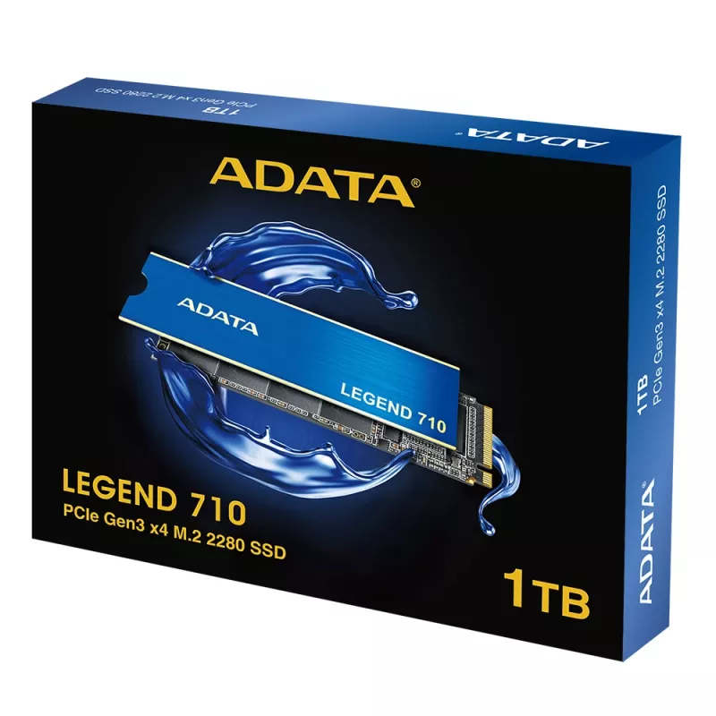 SSD M.2 ADATA LEGEND 710 1 TB PCIe 3.0 NVMe — 2400 MB/s lugemine, 1800 MB/s kirjutamine, 3D NAND, 2280