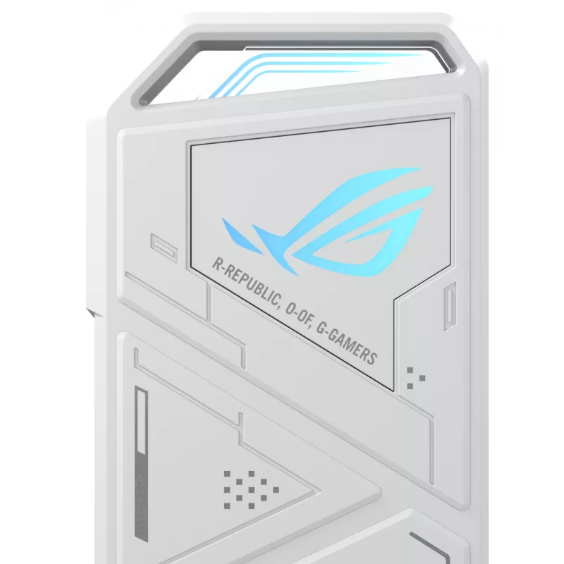 SSD-korpus ASUS ROG Strix Arion Valge Edition — M.2 PCIe, USB USB-C 10 Gbit/s, ühe kettaga