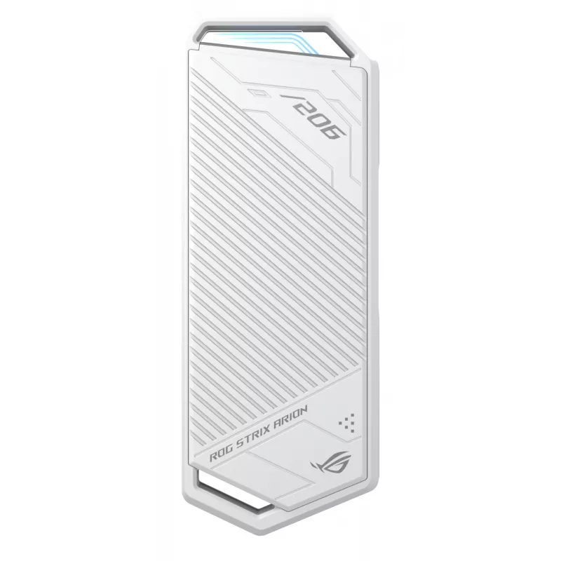 SSD-korpus ASUS ROG Strix Arion Valge Edition — M.2 PCIe, USB USB-C 10 Gbit/s, ühe kettaga