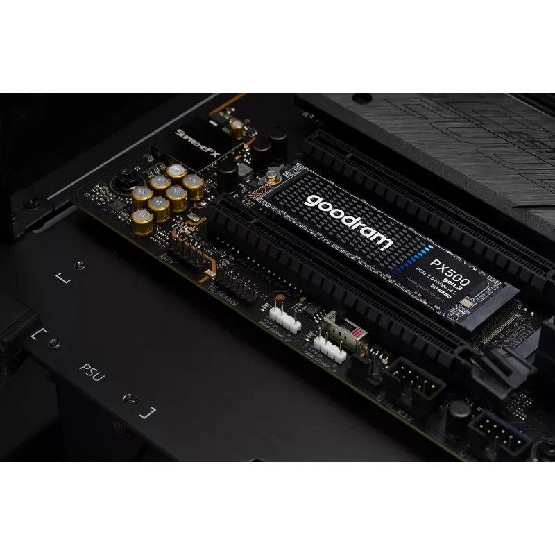 Sisemine SSD GOODRAM PX500 GEN.3 M.2 1 TB — PCIe 3.0 NVMe, lugemine 3300 MB/s, kirjutamine 2700 MB/s, 2280