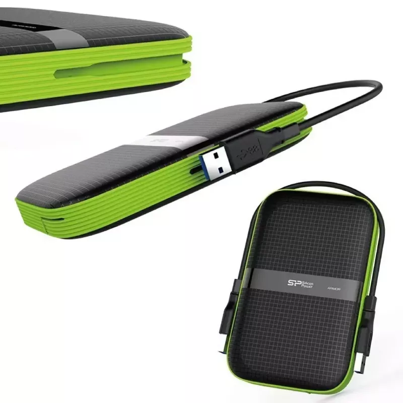 Väline HDD Silicon Power Armor A60 1 TB 2,5 tolli USB 3.2 Gen 1, põrutuskindel, AES-256, must