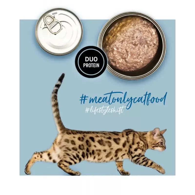 3coty märgtoit kassidele kalkuni ja kanaga 80 g kotike — täisväärtuslik sööt täiskasvanud kassidele, 19% valku, 64,7% niiskust