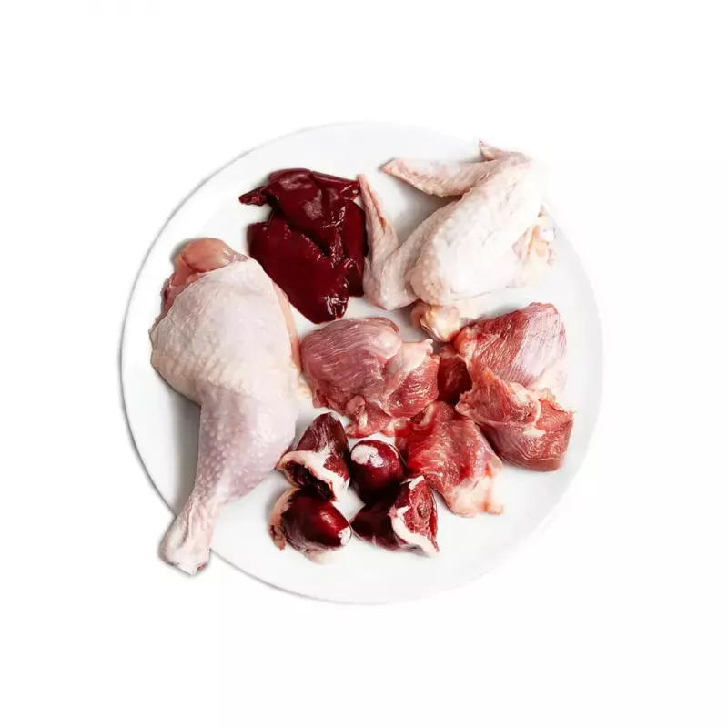 3coty märgtoit kassidele kalkuni ja kanaga 80 g kotike — täisväärtuslik sööt täiskasvanud kassidele, 19% valku, 64,7% niiskust