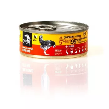 Märg kassitoit 3coty Kana krilliga kassipoegadele, 80 g, täisväärtsööt, suhkruvaba, gluteeni- ja sojavaba