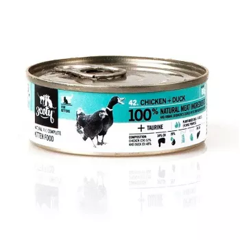 Märg kassitoit 3coty Kana pardi beebikassidele 80 g kotike, täisväärsööt, valk 20%, rasv 9%