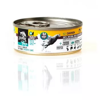 Märg kassitoit 3coty Chicken Struvite care 80 g — märgtoidu kotike, täiskasvanud kassid, kana, täisväärtuslik toit